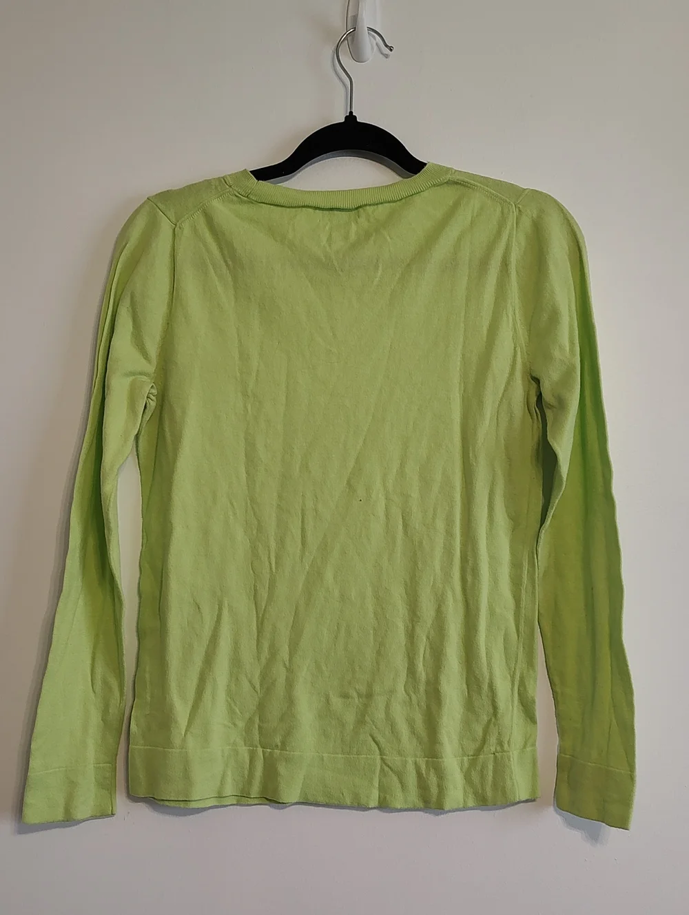 J.Crew Slim Crewneck Sweater in Lime Green Teddie - Picture 2 of 4